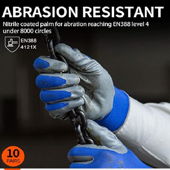 NEW Vgo Safety Work Gloves, Gardening, Non-slip Dipping Gloves (NT2110) Medium - Picture 3 of 6